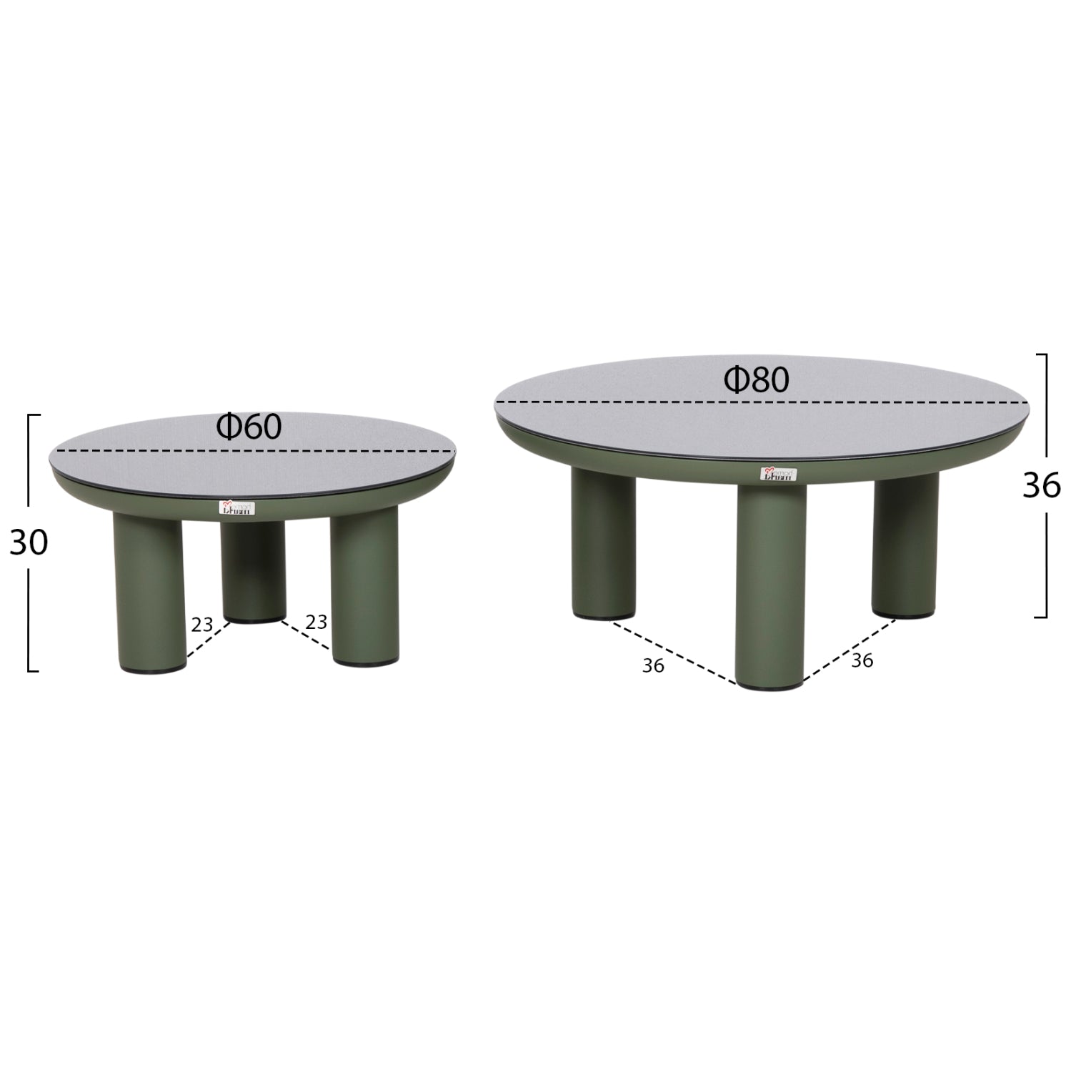OUTDOOR LOUNGE SET 5PCS STREAM HM6426.07 ALUMINUM IN GREEN-DARK GREY STRAP ROPE & OLEFIN FABRIC