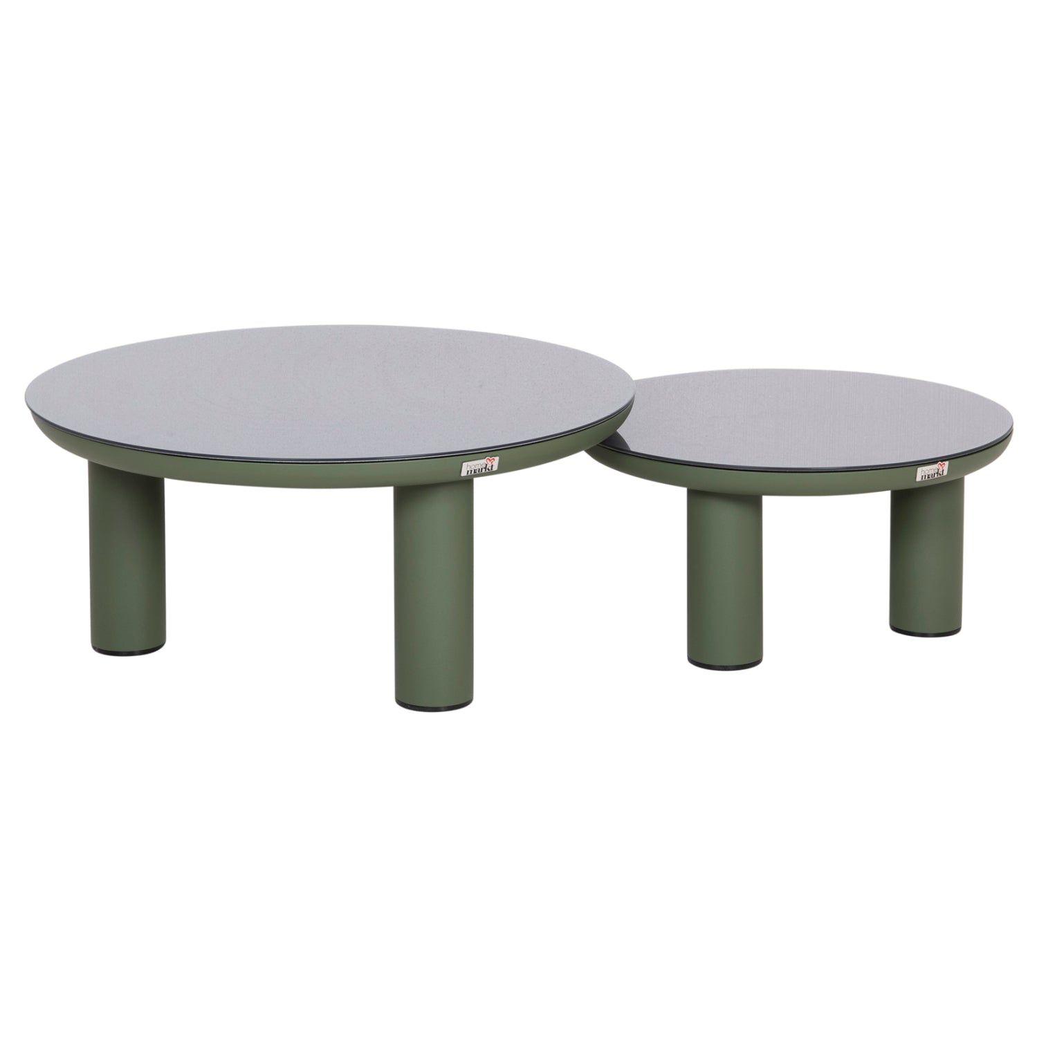 OUTDOOR LOUNGE SET 5PCS STREAM HM6426.07 ALUMINUM IN GREEN-DARK GREY STRAP ROPE & OLEFIN FABRIC