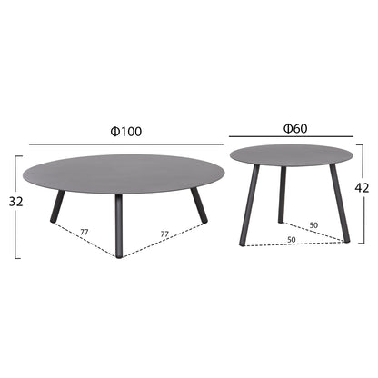 OUTDOOR LOUNGE SET 5PCS STERN HM6555.01 ALUMINUM & OLEFIN IN GREY--TWIST WICKER IN NATURAL