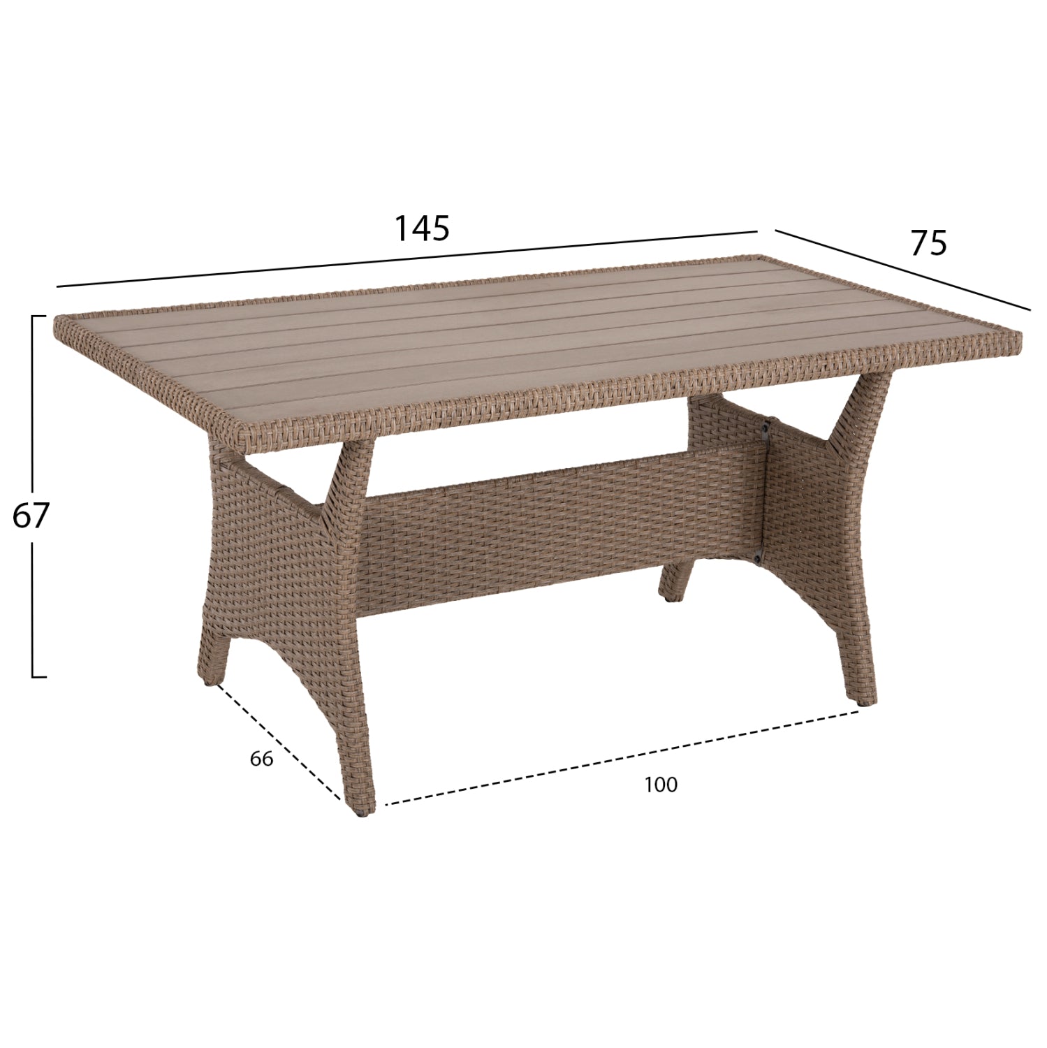 OUTDOOR LOUNGE SET CORNER SOFA & TABLE CARSON HM6078.02 MOCHA SYNTHETIC RATTAN-CUSHIONS-PS WOOD