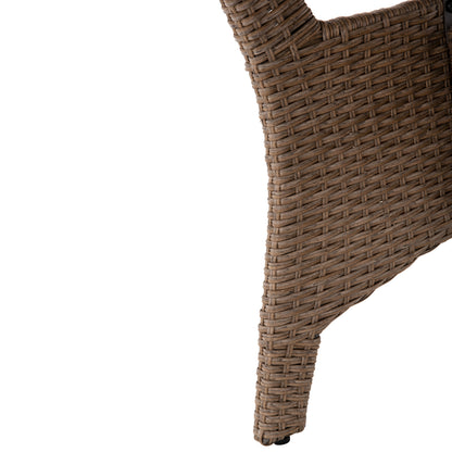 OUTDOOR LOUNGE SET CORNER SOFA & TABLE CARSON HM6078.02 MOCHA SYNTHETIC RATTAN-CUSHIONS-PS WOOD