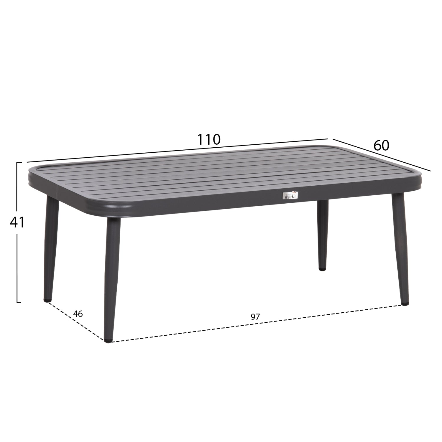 OUTDOOR LOUNGE SET 4-SEAT WILLA HM6505.01 ALUMINUM-ROPE-CUSHIONS IN GREY
