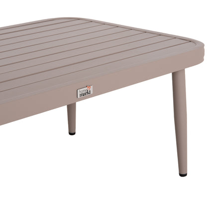 OUTDOOR LOUNGE SET 4-SEAT WILLA HM6505.02 ALUMINUM-ROPE IN BEIGE--CUSHIONS IN GREY