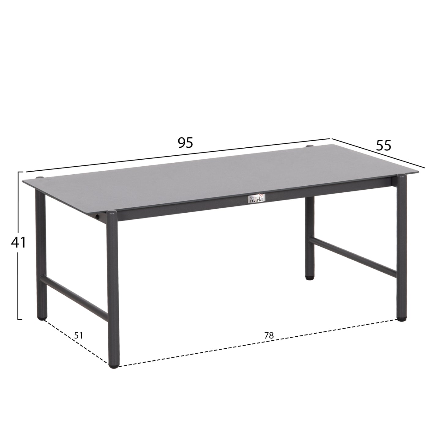 OUTDOOR LOUNGE SET 4-SEAT DEANDRA HM6507.01 METAL & CUSHIONS IN GREY