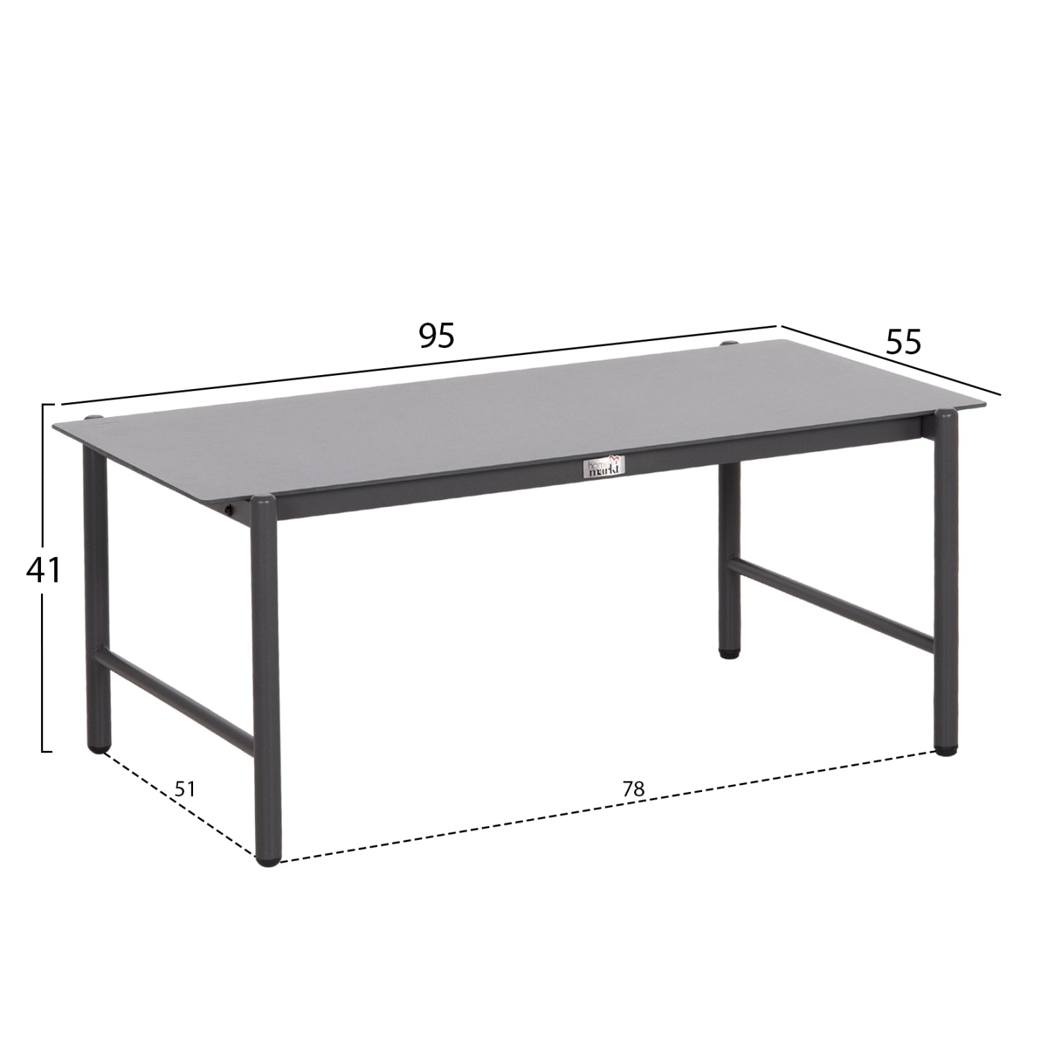 OUTDOOR LOUNGE SET 4-SEAT DEANDRA HM6507.01 METAL & CUSHIONS IN GREY