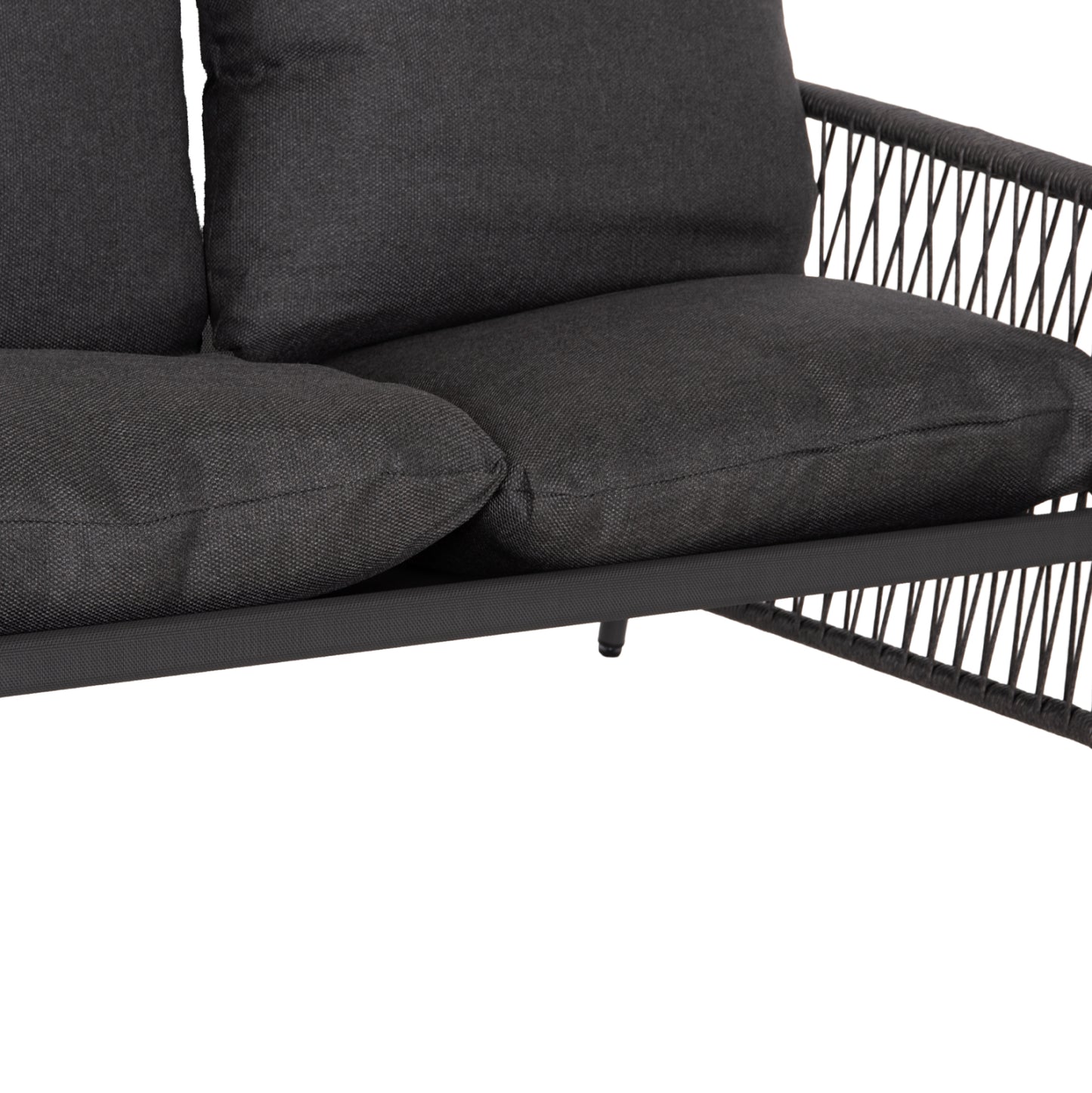 OUTDOOR LOUNGE SET 4-SEAT DEANDRA HM6507.01 METAL & CUSHIONS IN GREY
