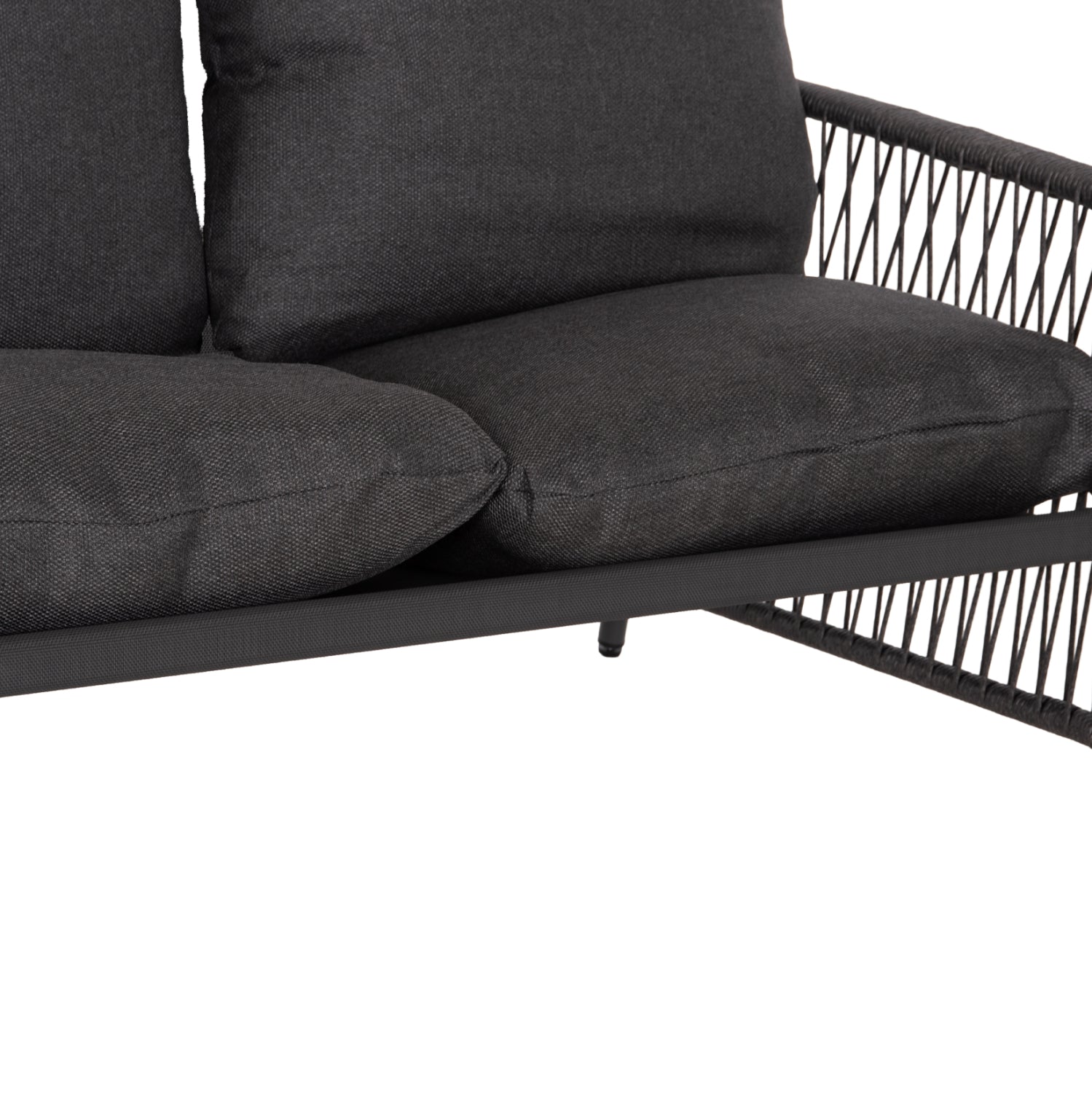 OUTDOOR LOUNGE SET 4-SEAT DEANDRA HM6507.01 METAL & CUSHIONS IN GREY