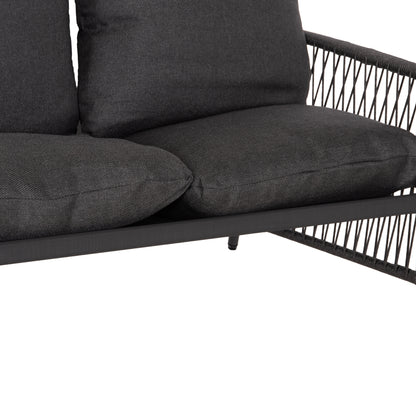 OUTDOOR LOUNGE SET 4-SEAT DEANDRA HM6507.01 METAL & CUSHIONS IN GREY
