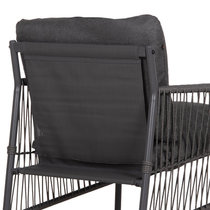 OUTDOOR LOUNGE SET 4-SEAT DEANDRA HM6507.01 METAL & CUSHIONS IN GREY