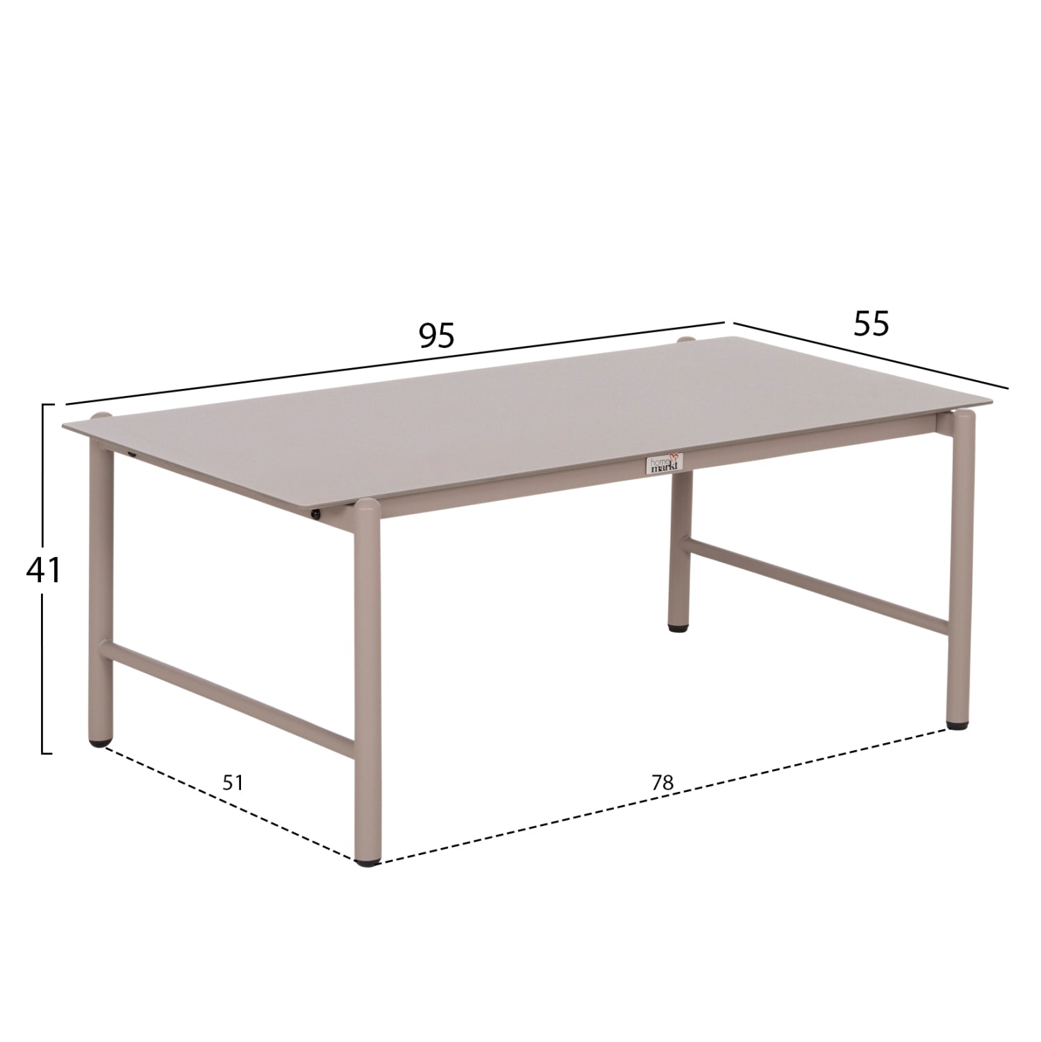 OUTDOOR LOUNGE SET 4-SEAT DEANDRA HM6507.02 CHAMPAGNE COLOR METAL--GREY CUSHIONS