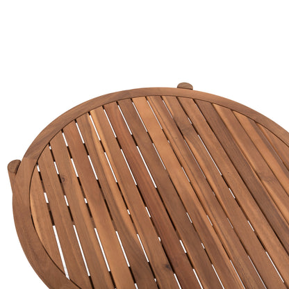OUTDOOR LOUNGE SET 4PCS SANJI HM21213 ACACIA WOOD-ALUMINUM FRAME-ROPE