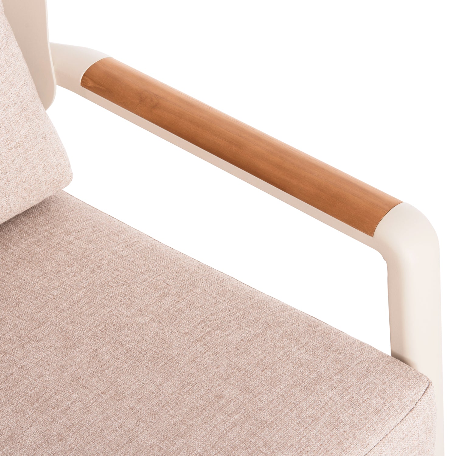 OUTDOOR LOUNGE SET 4PCS ELARA HM6195.05 BEIGE ALUMINUM-BEIGE OLEFIN-TEAK WOOD