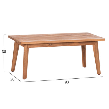 OUTDOOR LOUNGE SET 4PCS FRANKY HM6231 ACACIA WOOD-METAL FRAME-ROPE