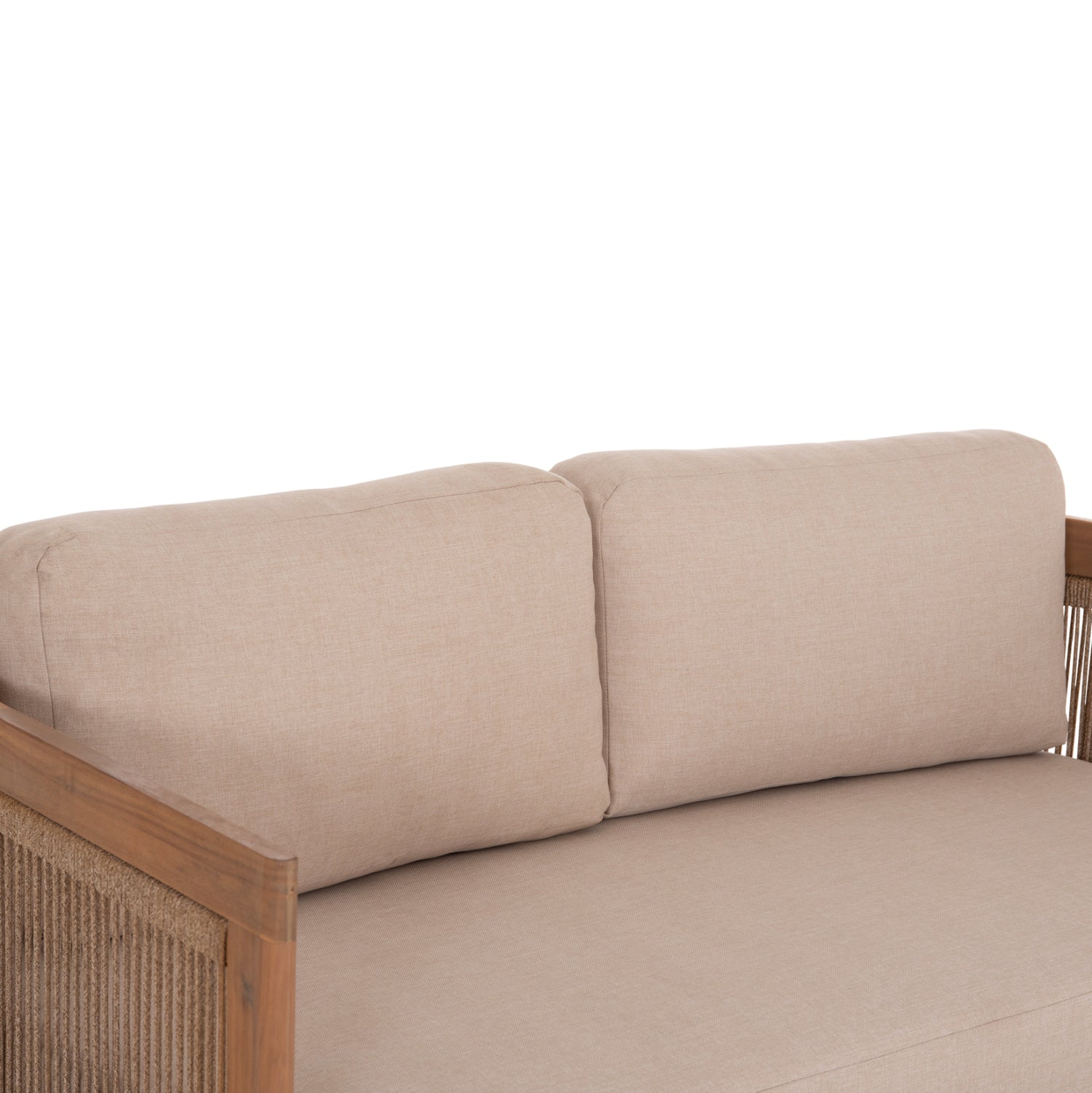 OUTDOOR LOUNGE SET 4PCS ODYSSEY HM6264 ACACIA WOOD-ROPE-BEIGE FABRIC