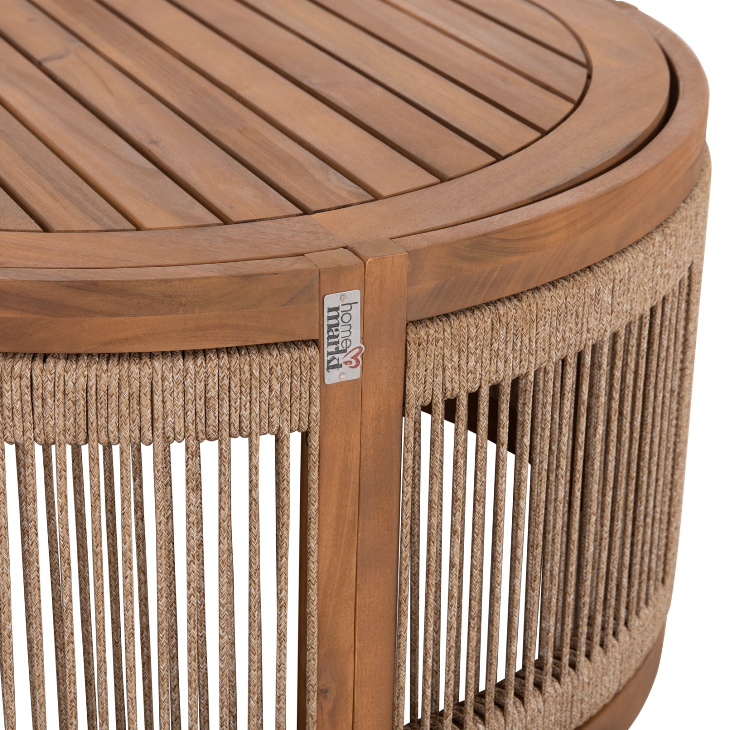 OUTDOOR LOUNGE SET 4PCS ODYSSEY HM6264 ACACIA WOOD-ROPE-BEIGE FABRIC