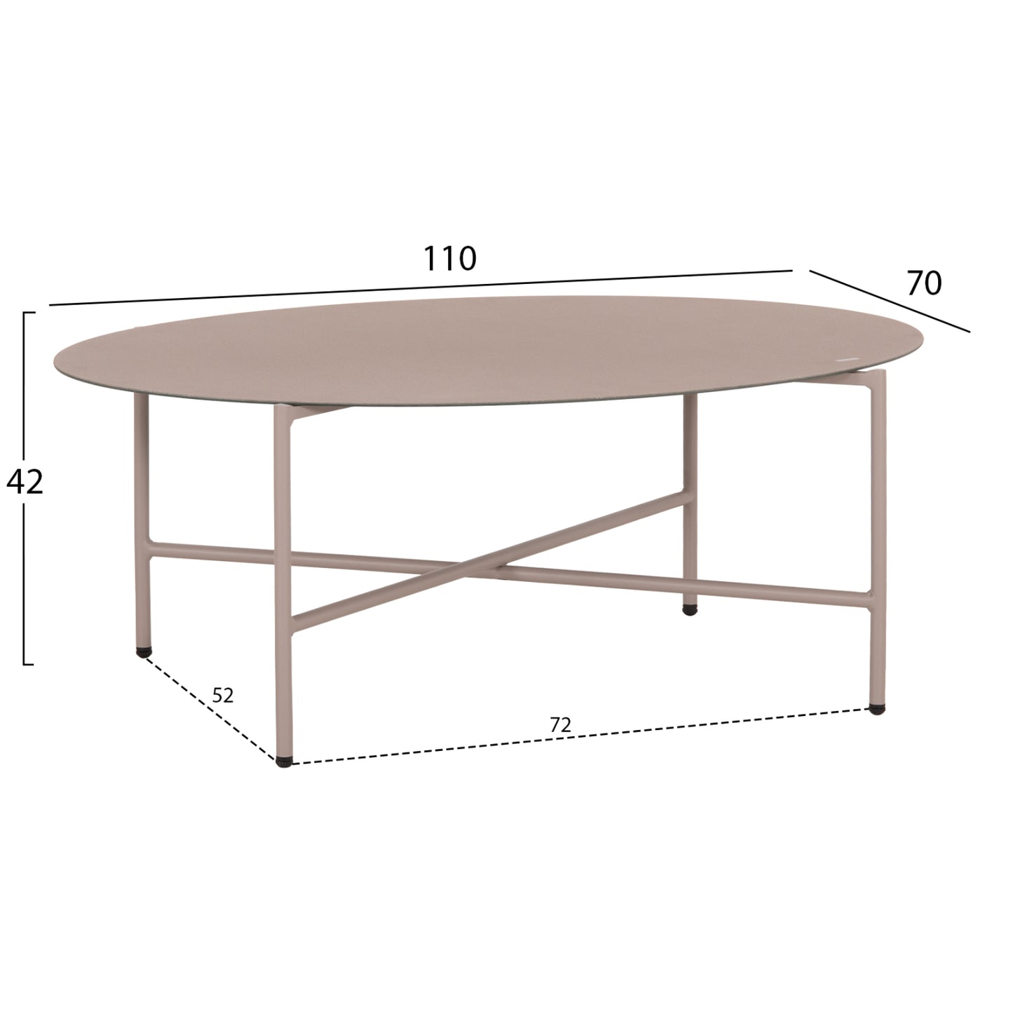 OUTDOOR LOUNGE SET 5-SEAT ELOWEN HM6508.02 ALUMINUM-ROPE IN BEIGE--CUSHIONS IN GREY