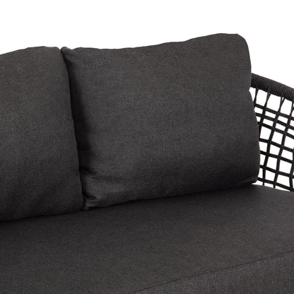 OUTDOOR LOUNGE SET 5-SEAT ELOWEN HM6508.01 ALUMINUM-ROPE-CUSHIONS---GREY