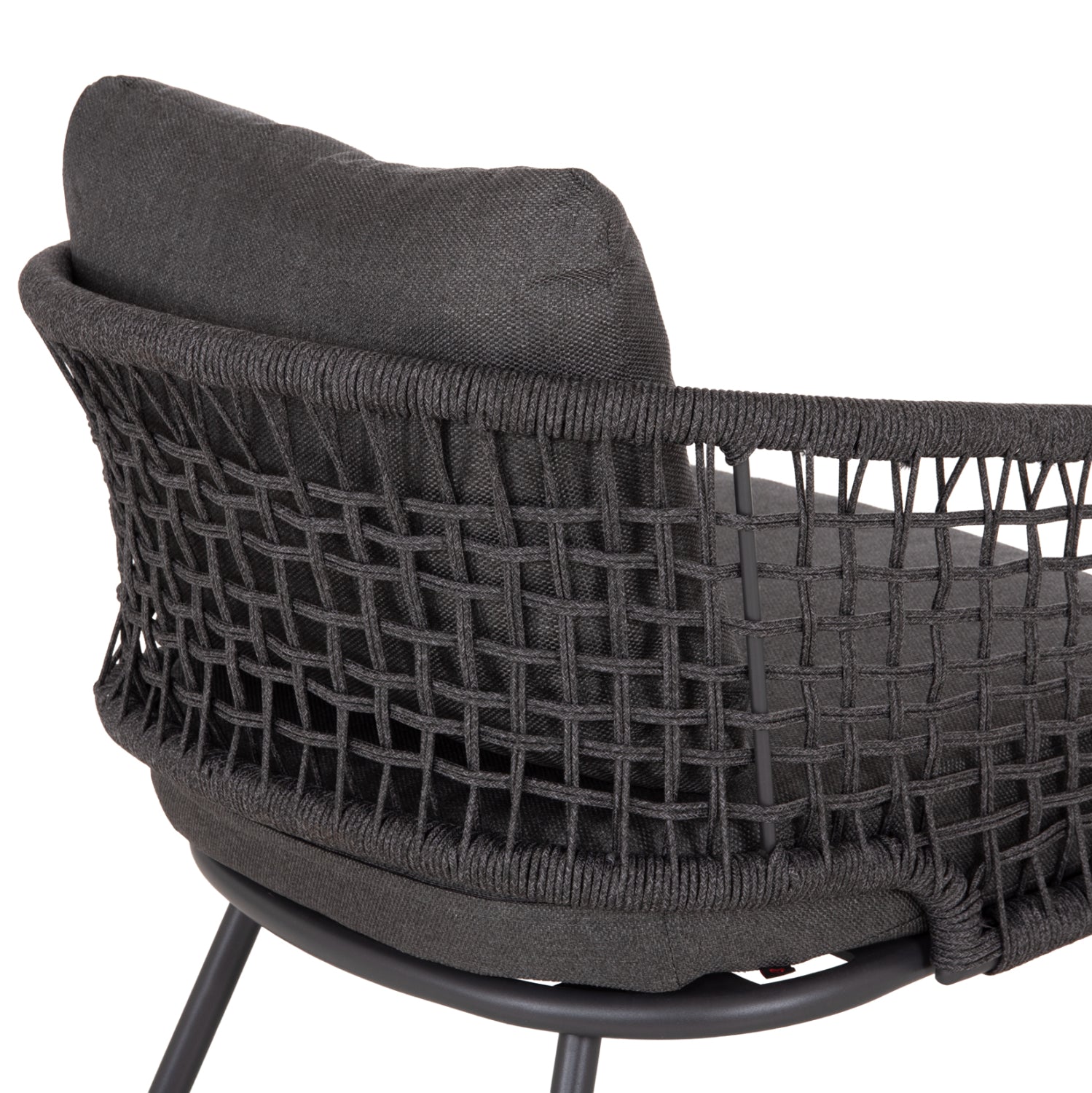 OUTDOOR LOUNGE SET 5-SEAT ELOWEN HM6508.01 ALUMINUM-ROPE-CUSHIONS---GREY