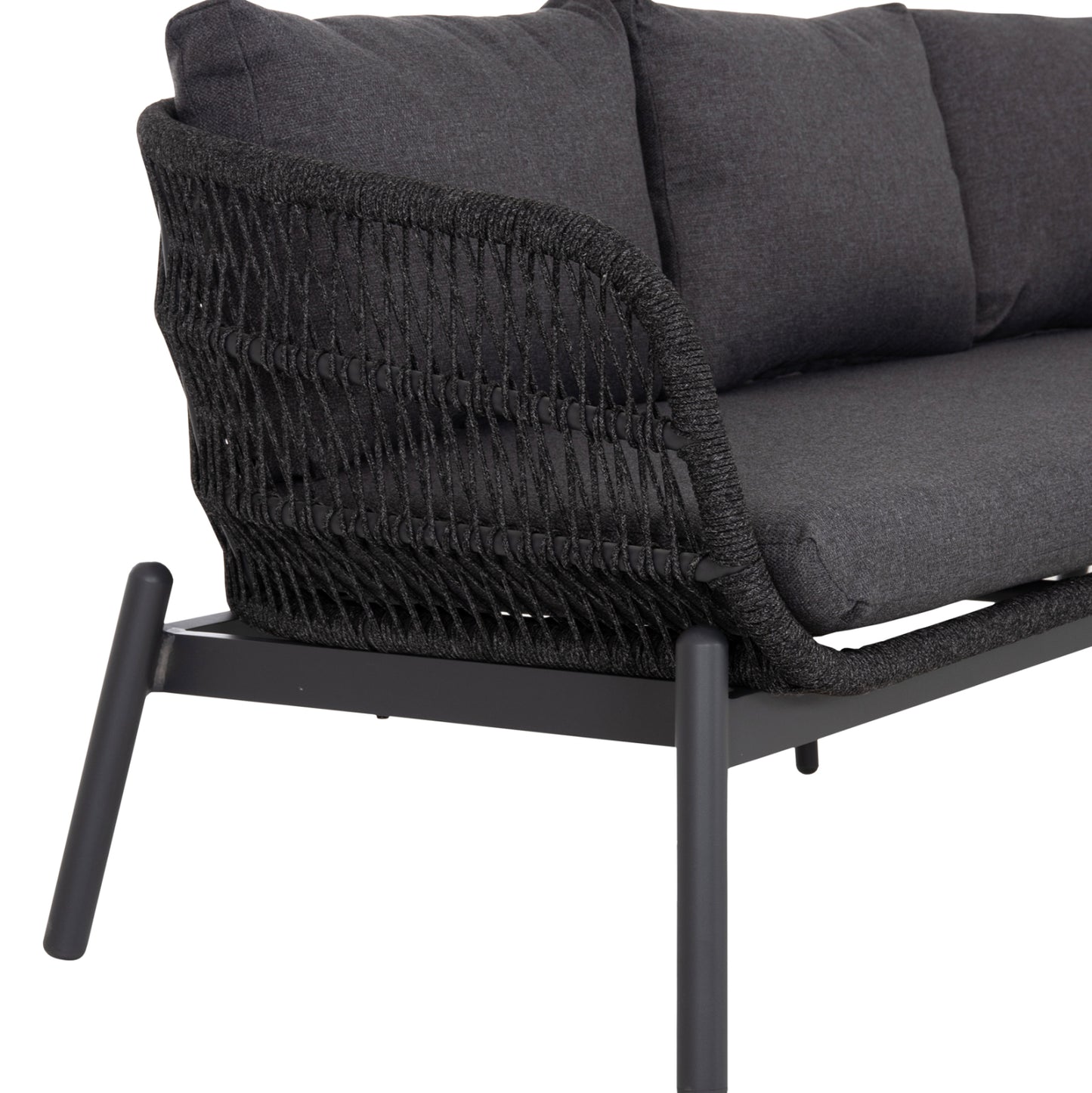 OUTDOOR LOUNGE SET 5PCS MEMFIS HM6470.01 ALUMINUM-ROPE-CERAMIC TOP---GREY