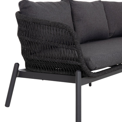 OUTDOOR LOUNGE SET 5PCS MEMFIS HM6470.01 ALUMINUM-ROPE-CERAMIC TOP---GREY