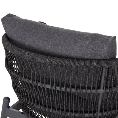 OUTDOOR LOUNGE SET 5PCS MEMFIS HM6470.01 ALUMINUM-ROPE-CERAMIC TOP---GREY