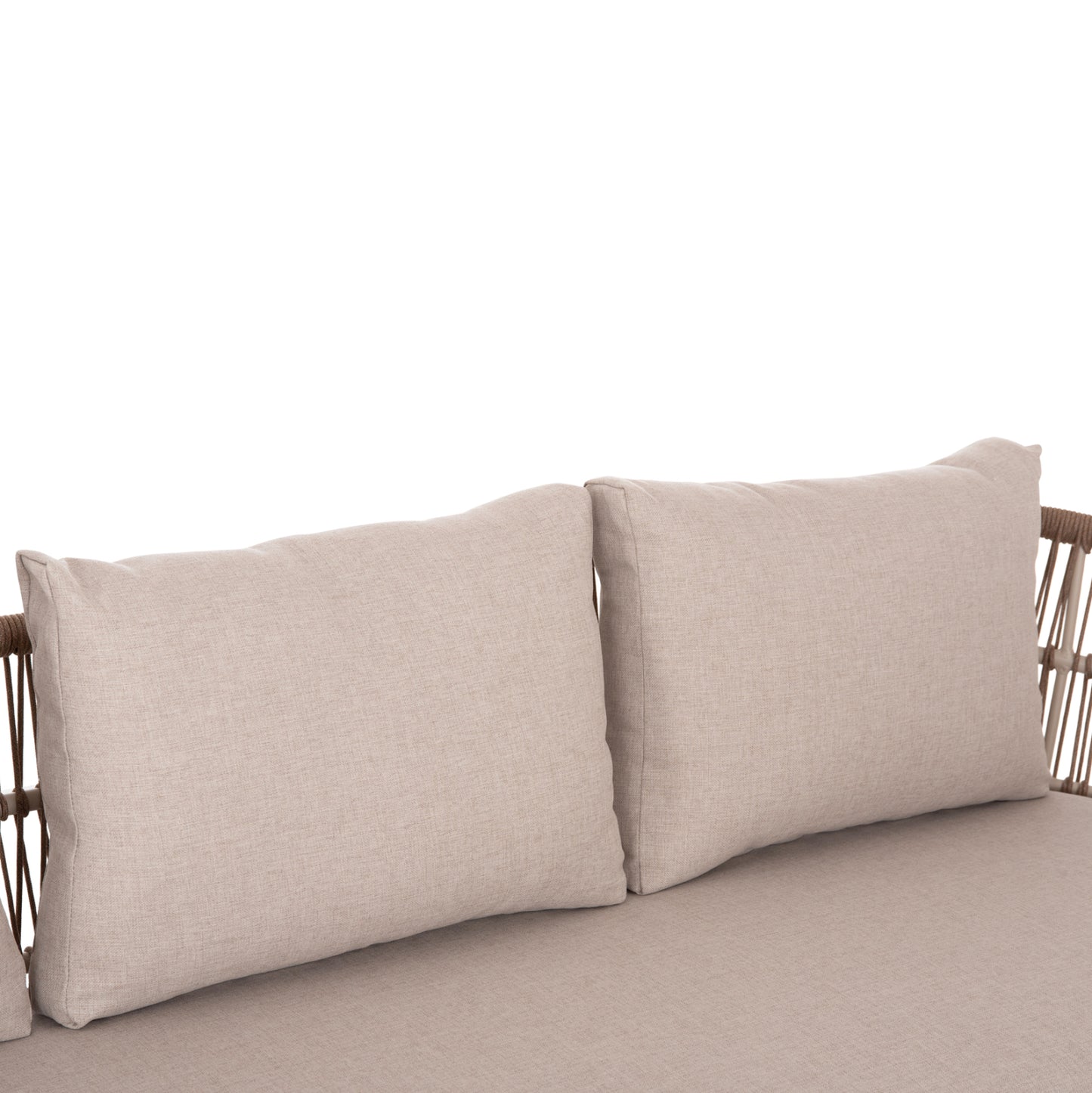 OUTDOOR LOUNGE SET 5PCS MEMFIS HM6470.02 ALUMINUM-ROPE-CERAMIC TOP--APRICOT