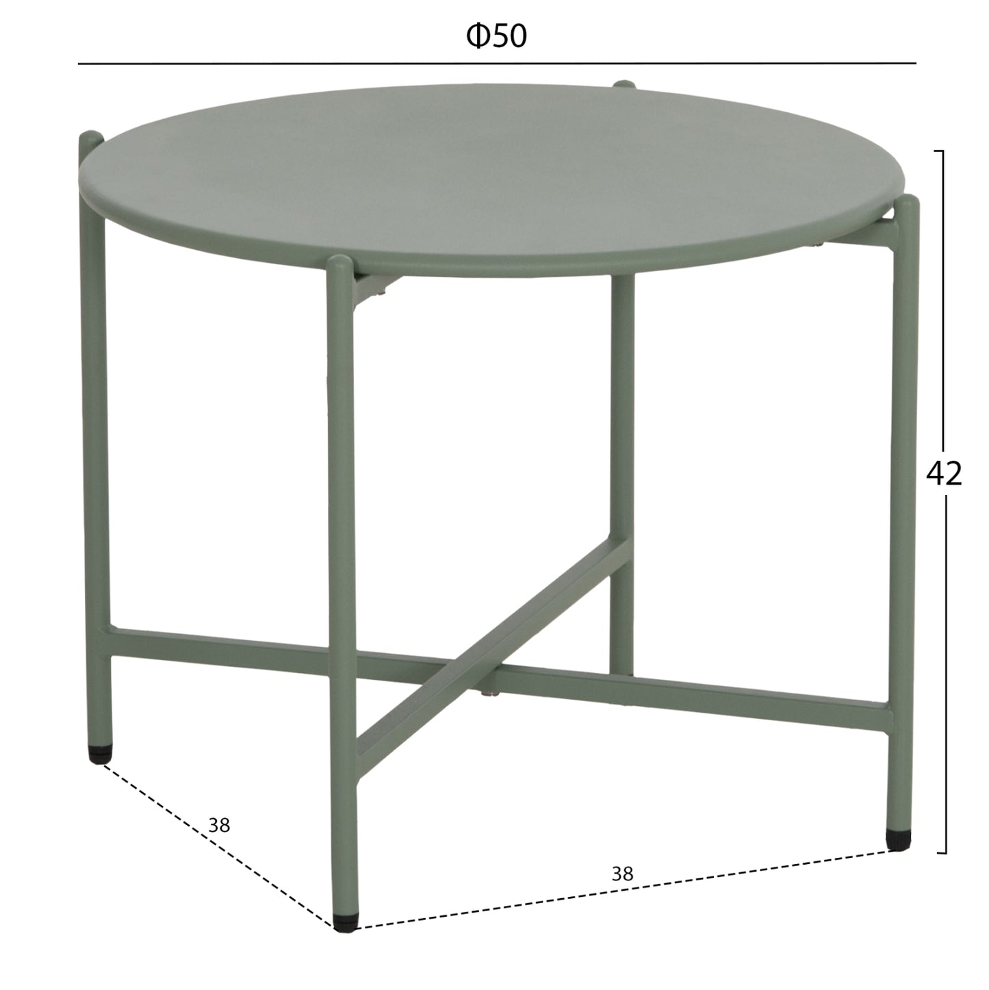 OUTDOOR LOUNGE SET 5PCS VERMONT HM6504.07 METAL-ROPE-GLASS--GREEN COLOR