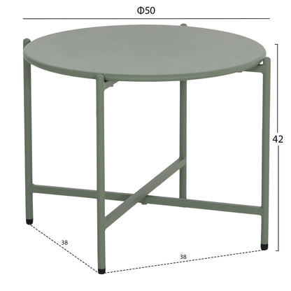OUTDOOR LOUNGE SET 5PCS VERMONT HM6504.07 METAL-ROPE-GLASS--GREEN COLOR