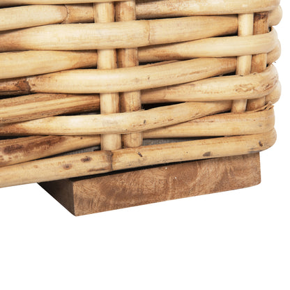 OUTDOOR LOUNGE SET 3PCS TROPEL HM11941 NATURAL RATTAN-WHITE CUSHIONS