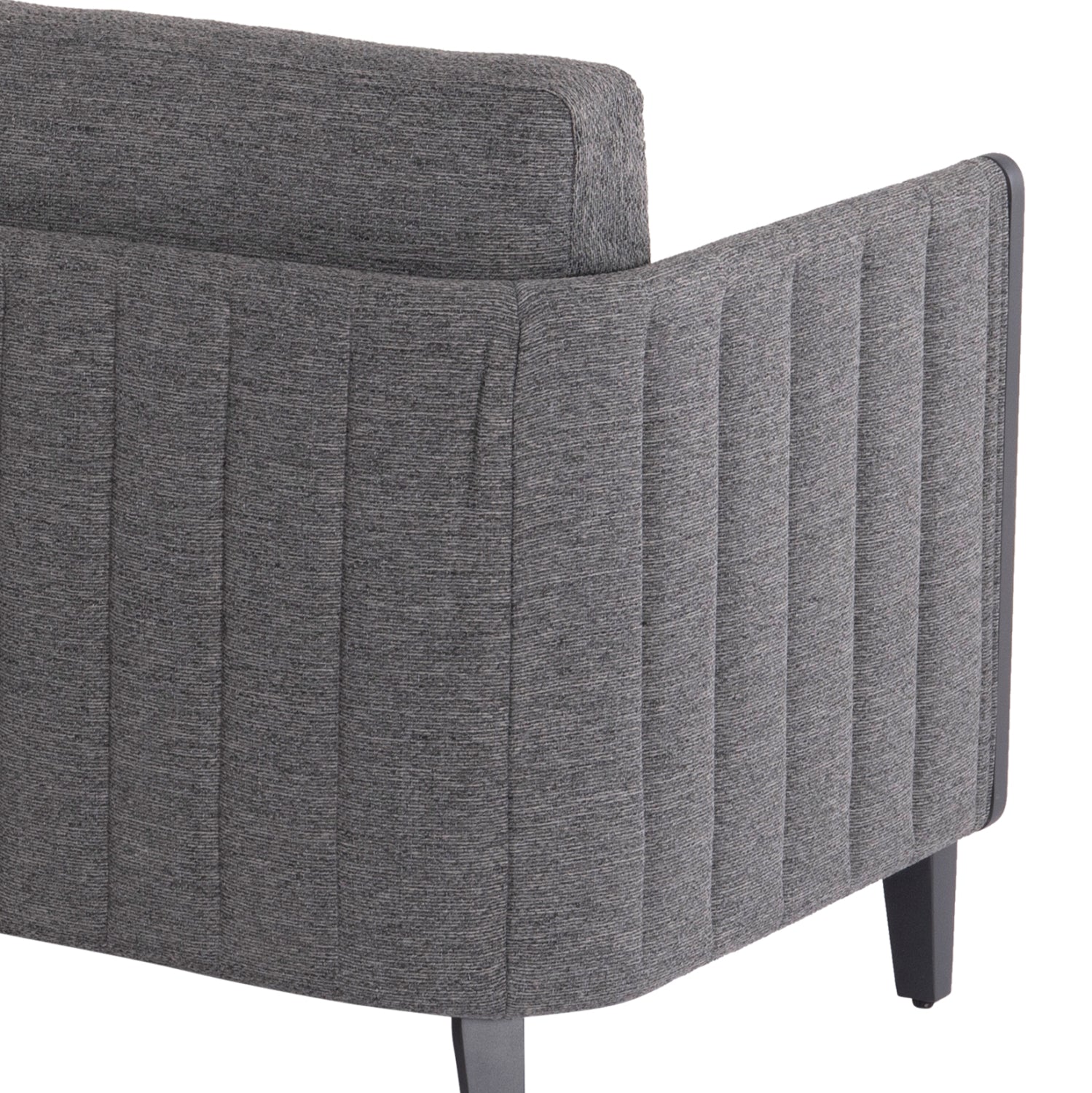 OUTDOOR LOUNGE SET 4PCS LARRY HM6188.01 DARK GREY ALUMINUM-P.E. FABRIC