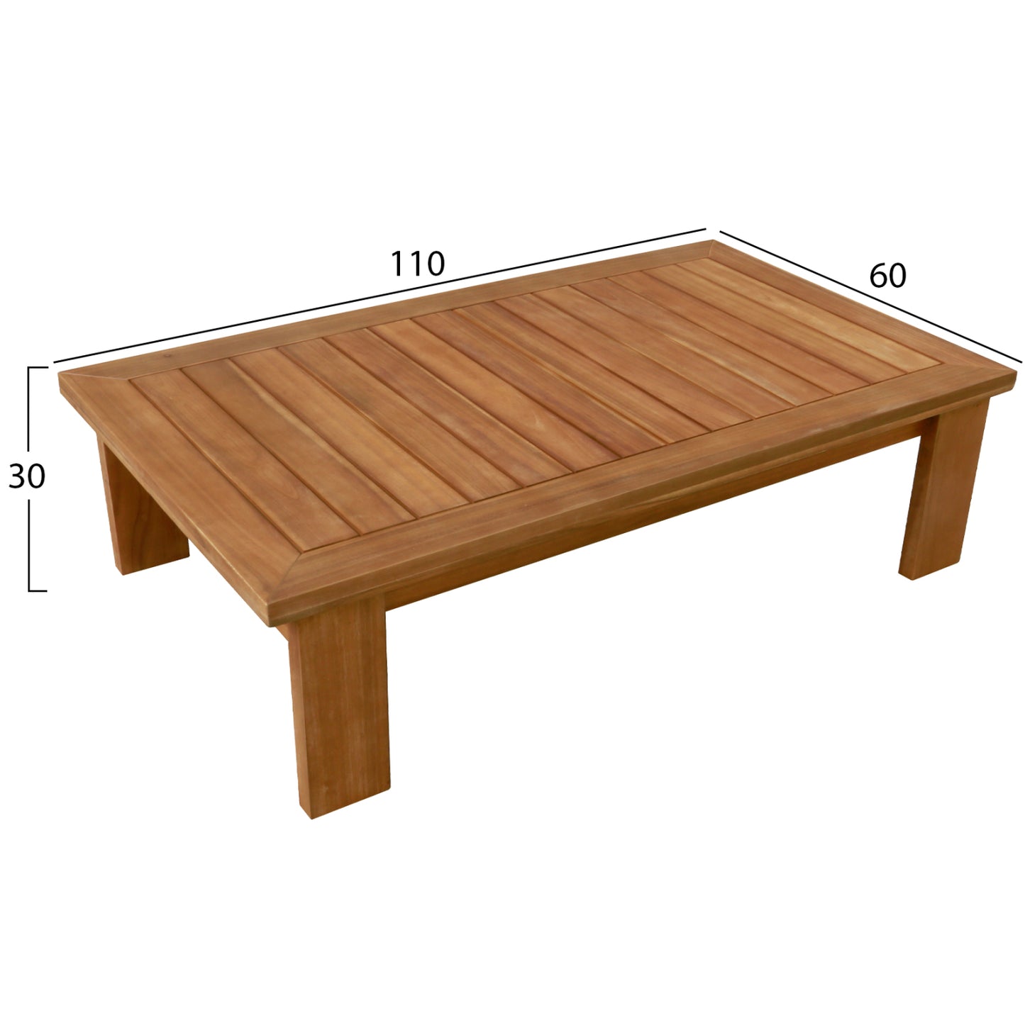 OUTDOOR LOUNGE SET 4PCS MIREX HM6521 ACACIA WOOD--POLYESTER CUSHIONS COVERS IN ECRU