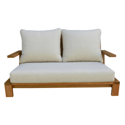 OUTDOOR LOUNGE SET 4PCS MIREX HM6521 ACACIA WOOD--POLYESTER CUSHIONS COVERS IN ECRU
