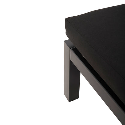 OUTDOOR LOUNGE SET DEX 3PCS POLYMORPHIC HM6090 ALUMINUM IN ANTHRACITE & BROWN-BLACK CUSHIONS