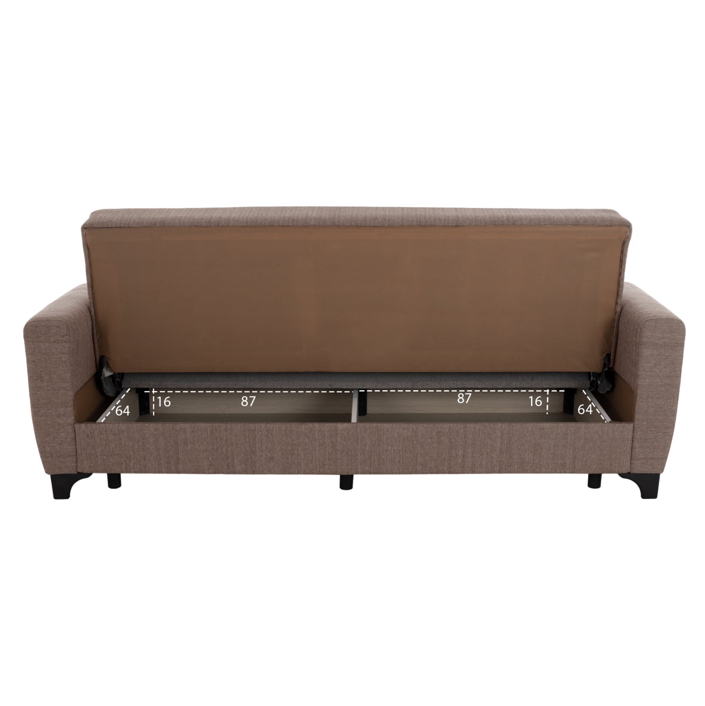 HM11748.02 sofa-bed set of 3-seater and 2-seater, beige