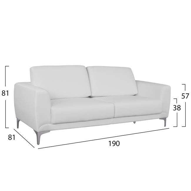 Set Living Room 2 pieces Kenzie with White PU HM11284.02
