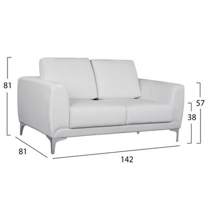 Set Living Room 2 pieces Kenzie with White PU HM11284.02