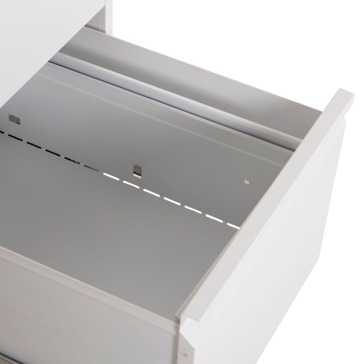 SET 2PCS OFFICE FILING CABINETS SIDER HM10995.02 WHITE METAL