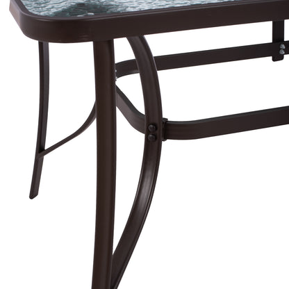 Set dining table 7 pieces 1 Table & 6 chairs Brown HM5119.02