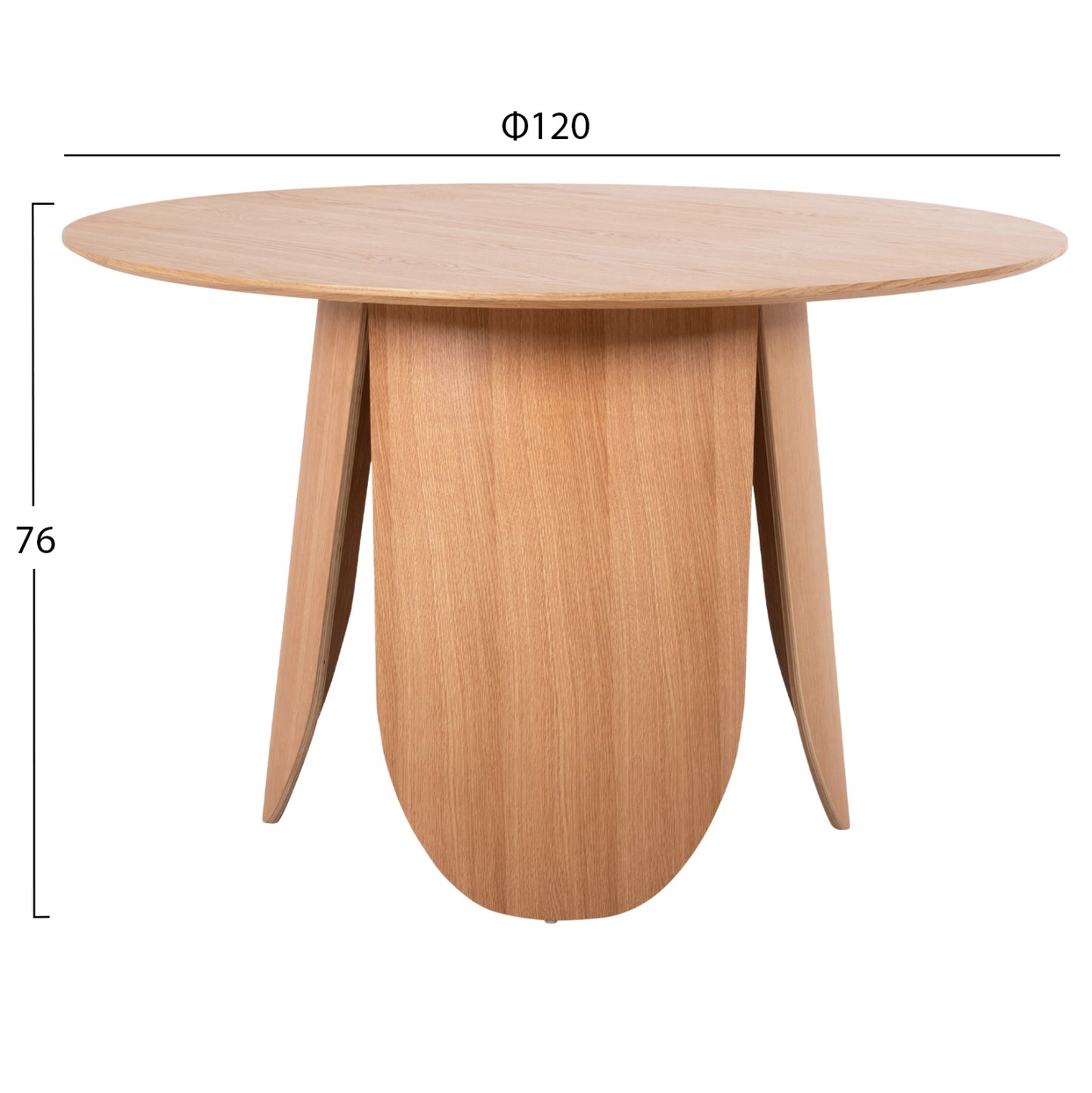 DINING SET 5PCS HM11970 TABLE DENTY & 4 CHAIRS VELP (OAK)