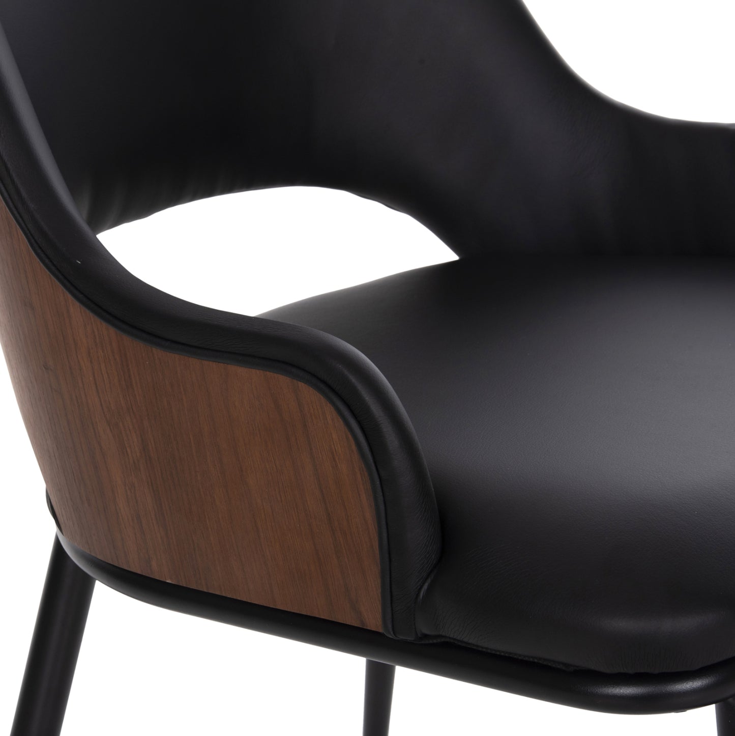 DINING SET 7PCS HM11969 TABLE OVAL DENTY & 6 CHAIRS DELF(BLACK)