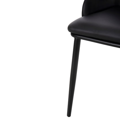 DINING SET 7PCS HM11969 TABLE OVAL DENTY & 6 CHAIRS DELF(BLACK)