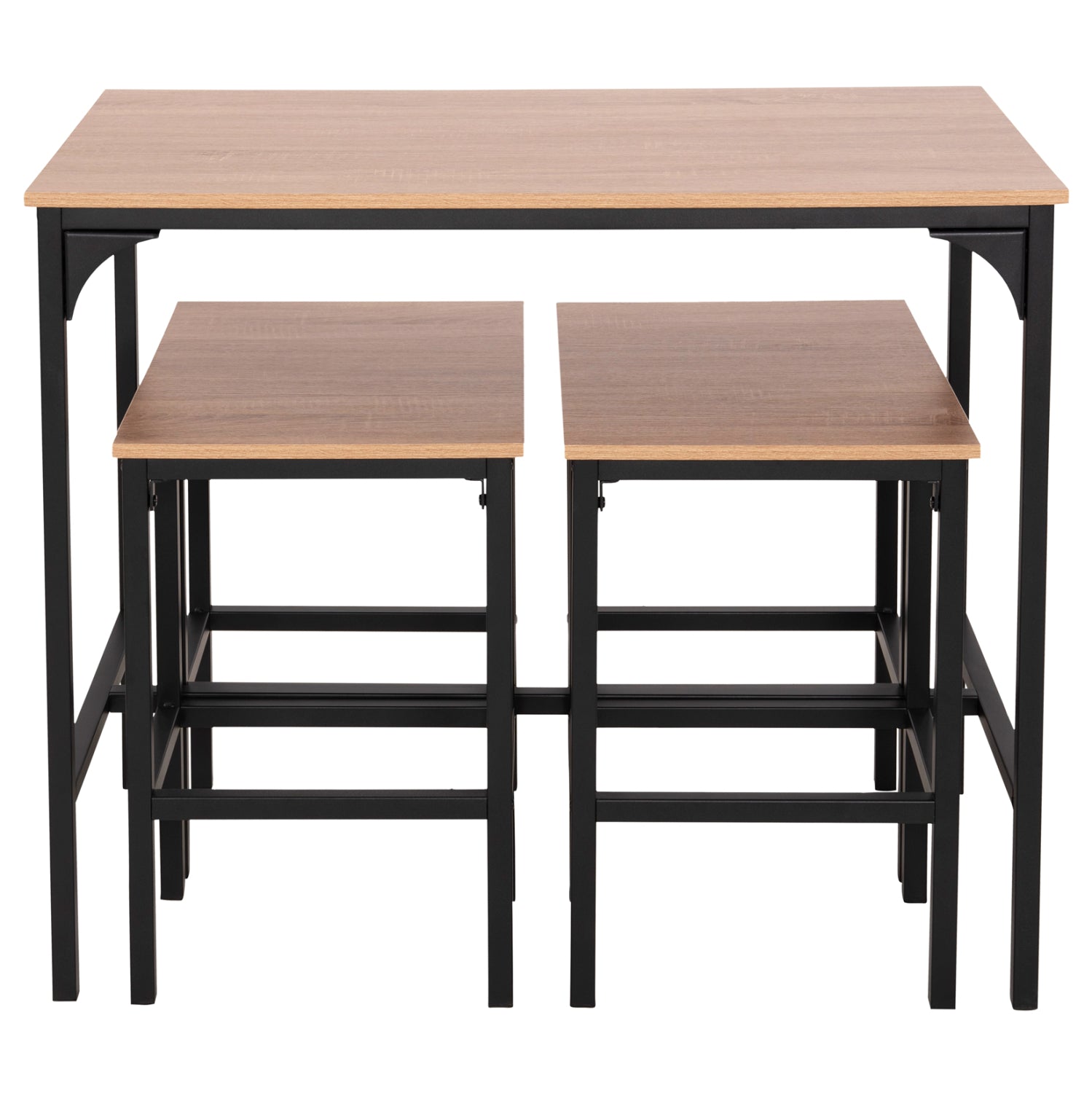 DINING SET FOR BARS 5PCS BOXY HM9882.01 BLACK METAL FRAMES- MELAMINE IN SONAMA