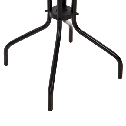 OUTDOOR DINING SET 3PCS LAURA ΗΜ10467.03 METAL & ALUM. CHAIRS & TABLE Φ60cm BLACK