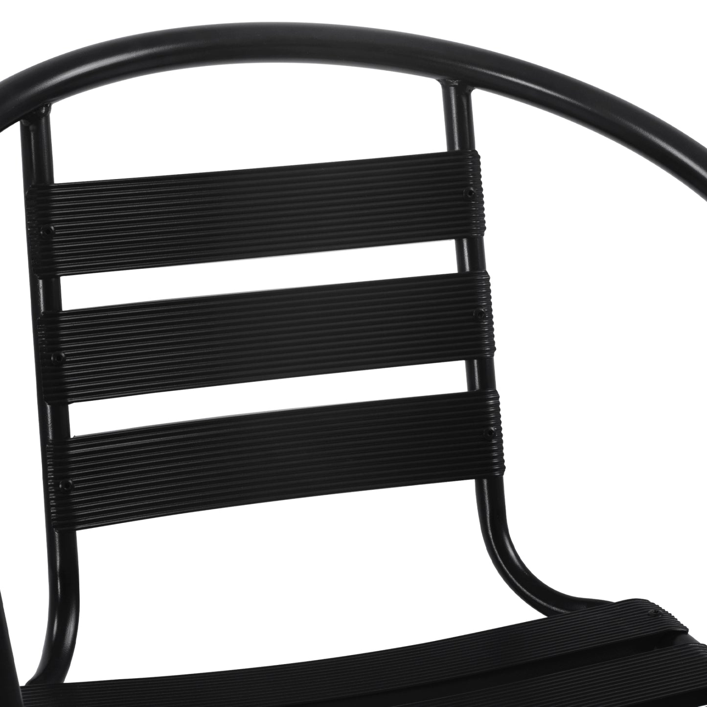 OUTDOOR DINING SET 3PCS LAURA ΗΜ10467.03 METAL & ALUM. CHAIRS & TABLE Φ60cm BLACK