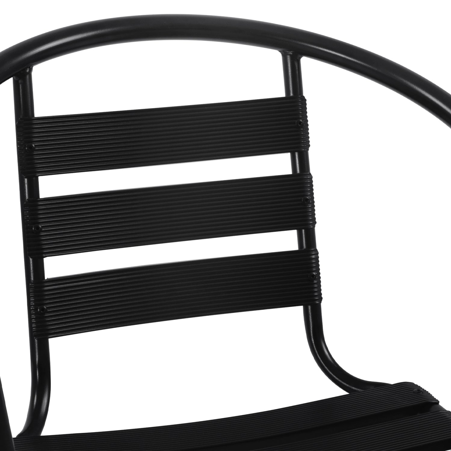 OUTDOOR DINING SET 3PCS LAURA ΗΜ10467.03 METAL & ALUM. CHAIRS & TABLE Φ60cm BLACK