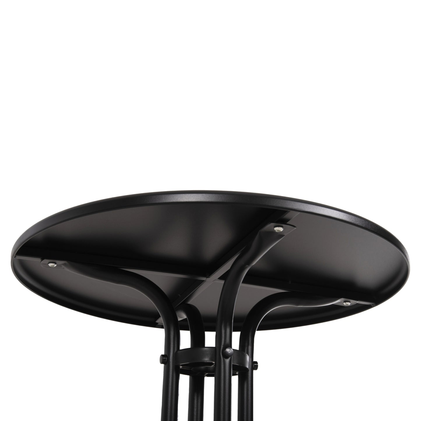 OUTDOOR DINING SET 3PCS LINO HM10728.03-- 2 METAL CHAIRS--ROUND TABLE Φ60cm BLACK