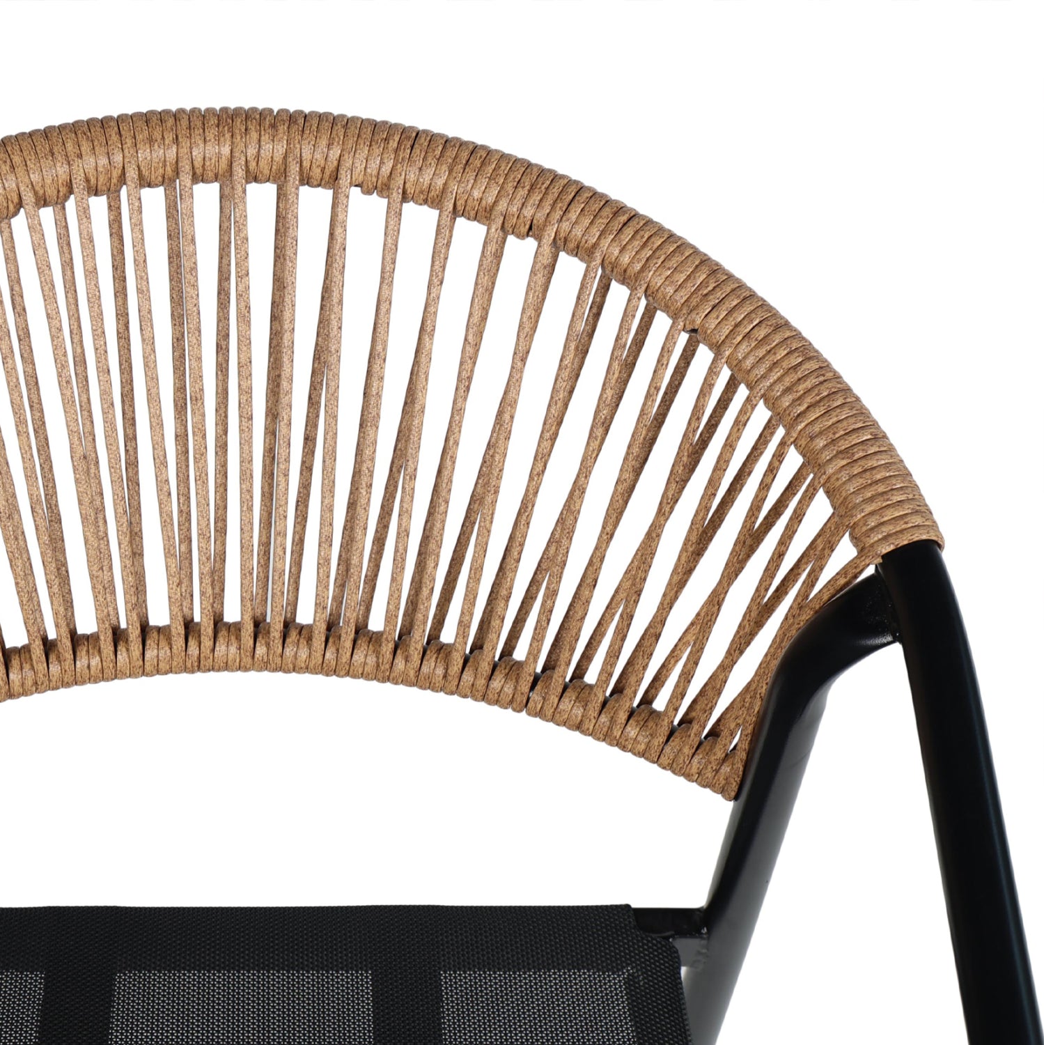 OUTDOOR DINING SET 3PCS LINO HM10728.03-- 2 METAL CHAIRS--ROUND TABLE Φ60cm BLACK