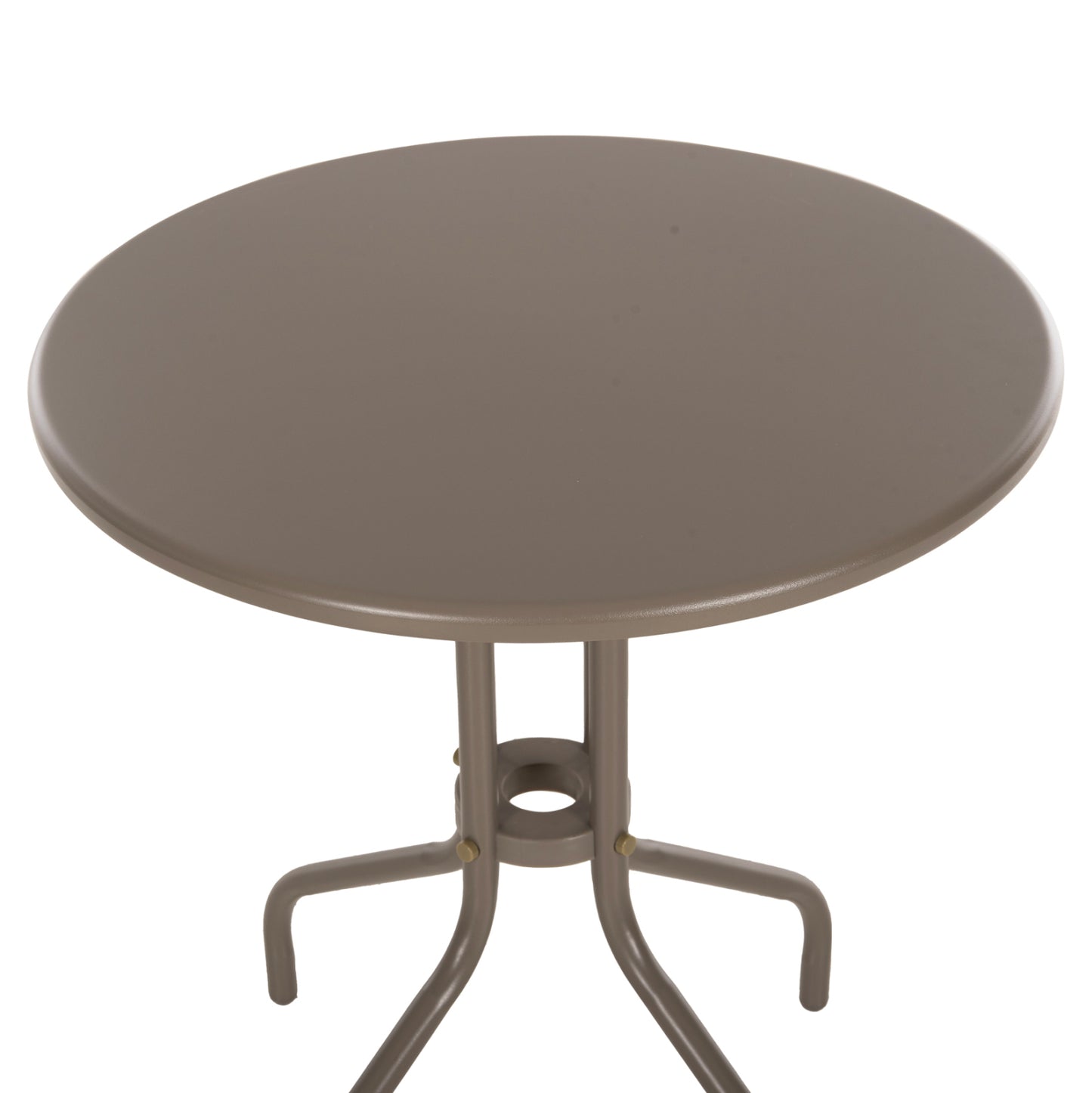 OUTDOOR DINING SET 3PCS LINO HM10728.04-- 2 METAL CHAIRS--ROUND TABLE Φ60cm CHAMPAGNE