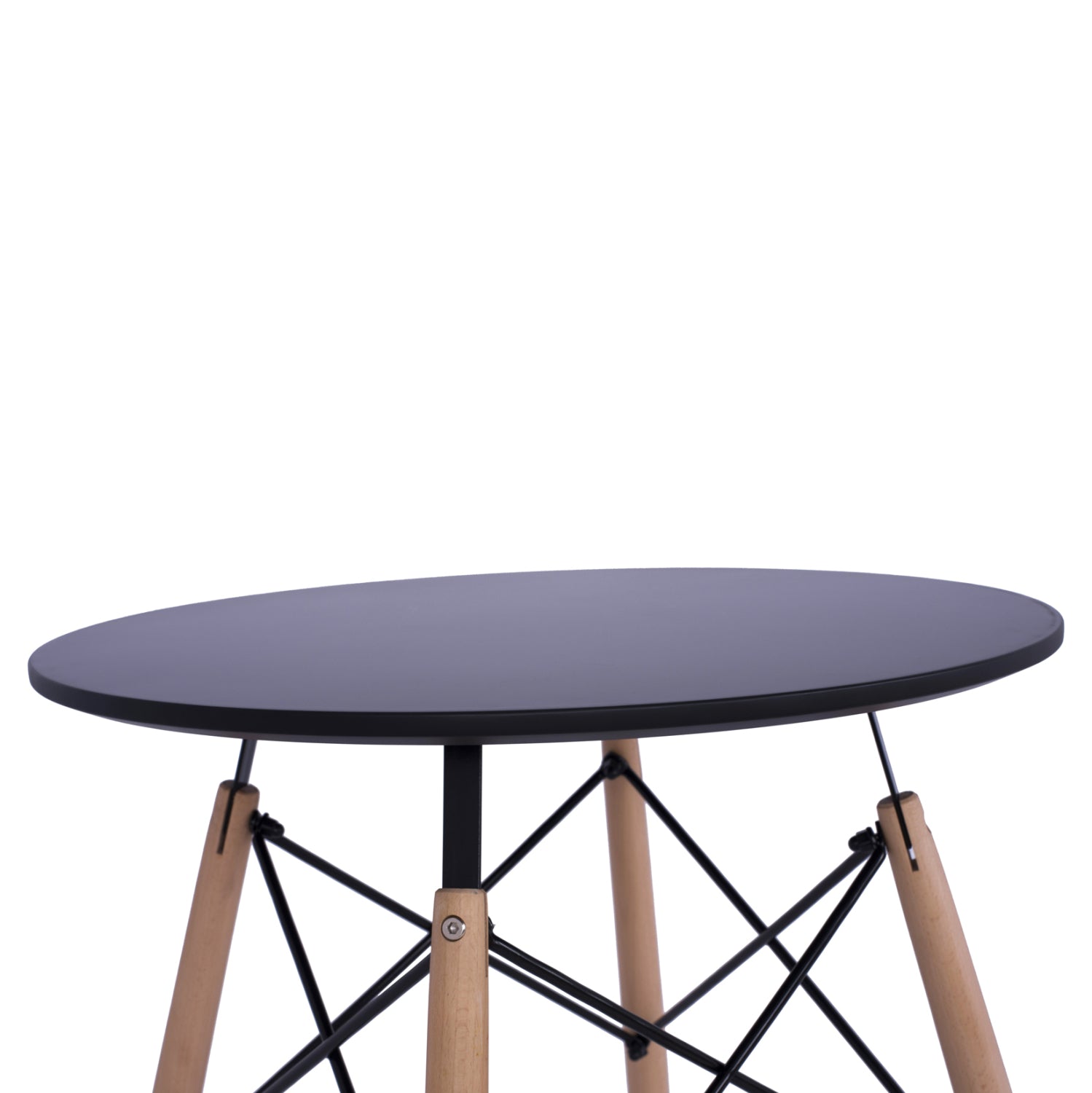 DINING SET 3PCS TWIST HM21371 ROUND TABLE Φ60 & 2 DINING CHAIRS IN BLACK COLOR
