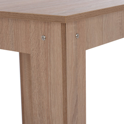 DINING SET 3PCS KELVIN HM21376 SQUARE TABLE IN SONAMA OAK--2 DINING CHAIRS IN BLACK